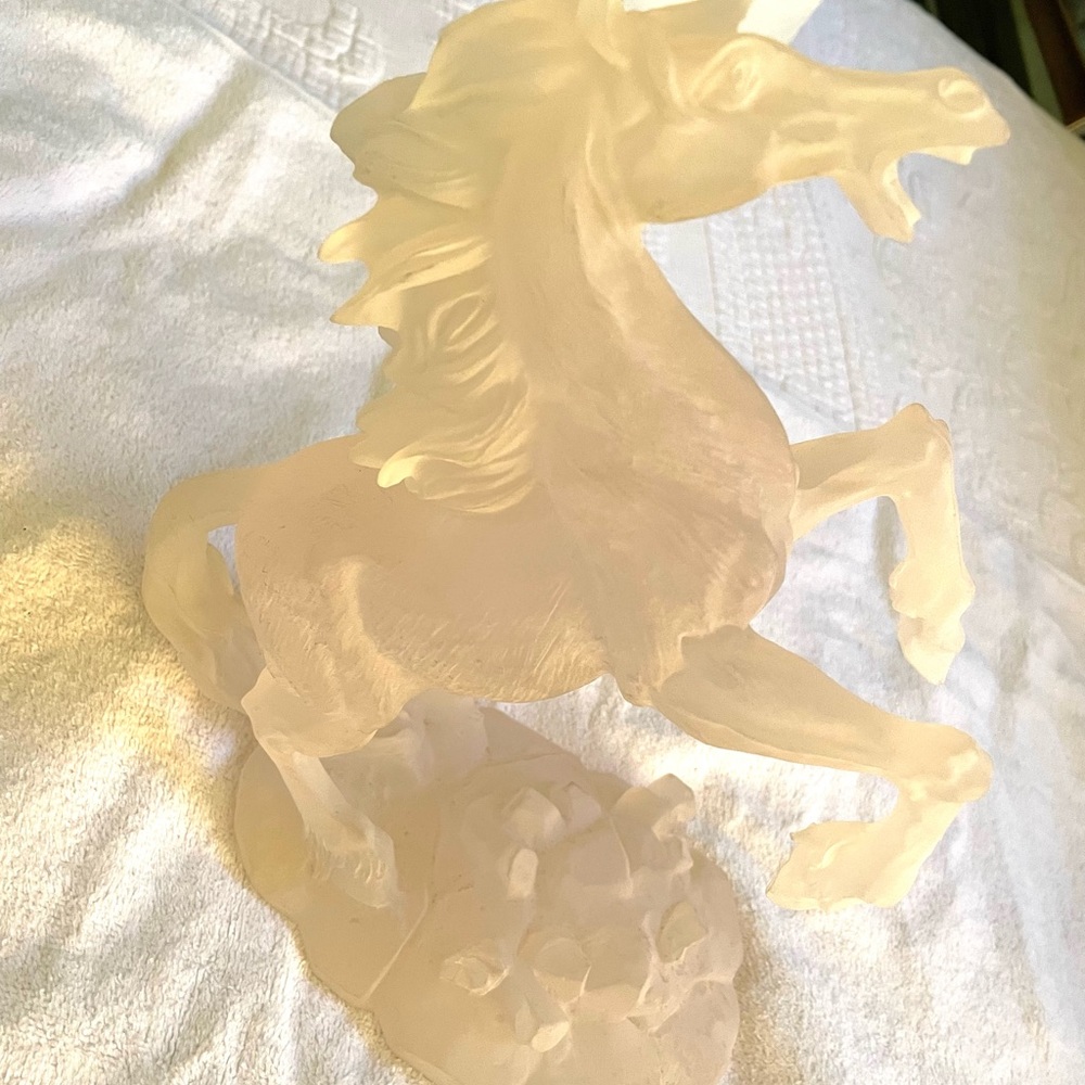 Lucite white Horse